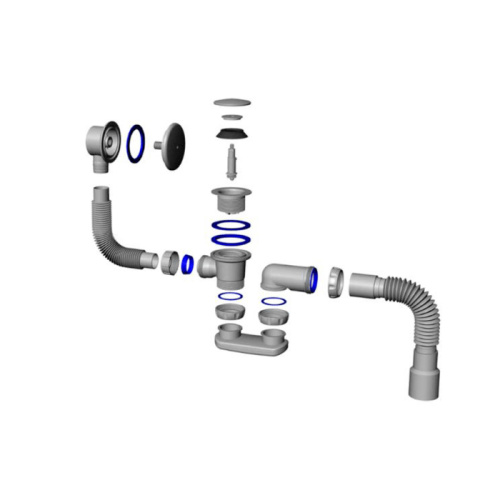 Сифон с переливом для ванны Salini23101H - фото 2