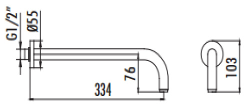 Держатель верхнего душа Creavit A12 хром - фото 2