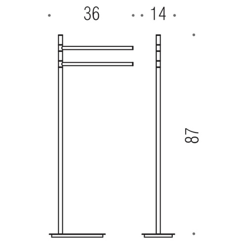 Стойка с аксессуарами для ванной Colombo Square B9901.NM - фото 2