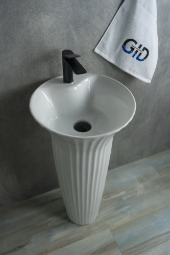 Раковина керамическая Gid Autonomo 81113 41х41 напольная цвет белый 1 отверстие под смеситель - фото 3
