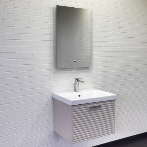 Тумба с раковиной Comforty Касабланка 00-00020108CF 61х46х46 подвесная цвет серый шелк - фото 5