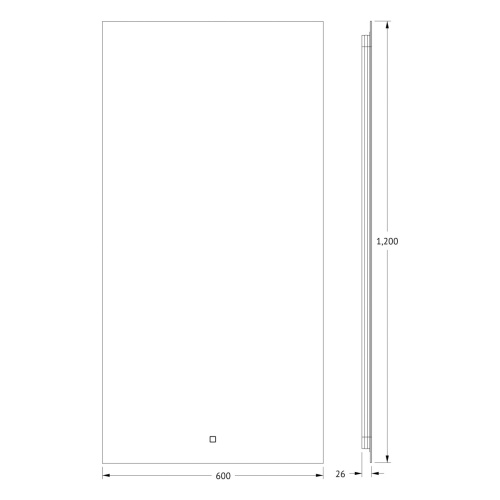Зеркало в ванную Defesto GLOW DF 2518S 60х120 - фото 2