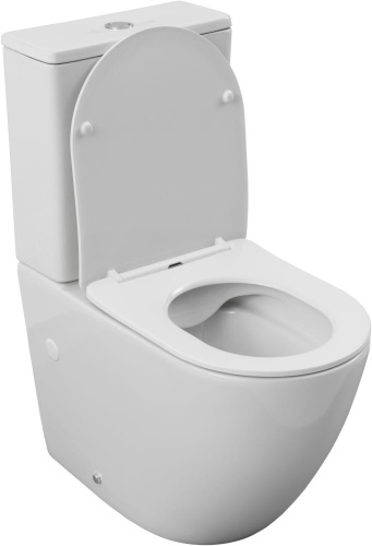 Чаша унитаза напольная Aquanet Cetus Cetus 2.0 C1 цвет белый без бачка с сиденьем микролифт безободковая каскадный смыв - фото 4