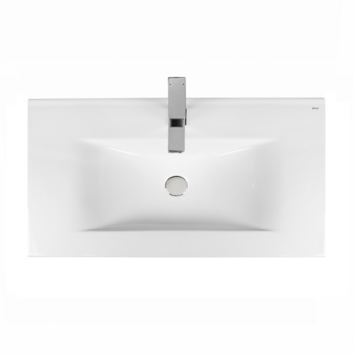 Раковина из сантехнического фарфора Bond Cube S05-800 80х46 встраиваемая цвет белый глянцевый 1 отверстие под смеситель - фото 5