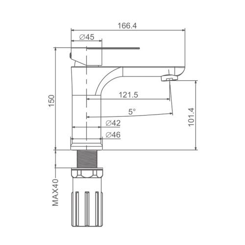 Смеситель ProHanss P35.10.03 на раковину золотой сатин - фото 3