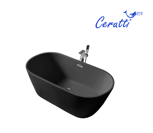 Ванна акриловая Cerutti SPA CT10521 170х75 отдельностоящая овальная с ножками - фото 2