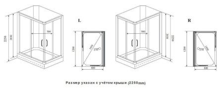 Душевая кабина Timo Ilma ILMA102R 120х80 прямоугольная без крыши ориентация правая