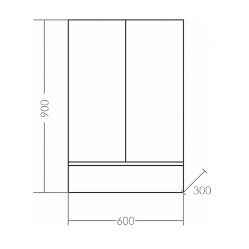 Шкаф СанТа Марс 700412 60х30х90 подвесной цвет белый - фото 3