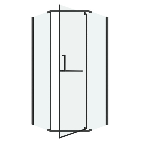 Душевой уголок Grossman Pragma 302.K33.03.1010.42.00 100х100 стекло прозрачное профиль графит матовый без поддона - фото 2