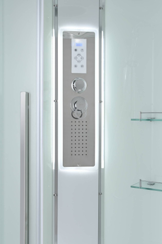 Душевая кабина AvaCan EM EM2080LED 80х80 четверть круга с крышей ориентация универсальная - фото 5