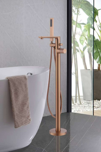 Смеситель Abber Rund AF8715MRG напольный розовое золото матовое - фото 2