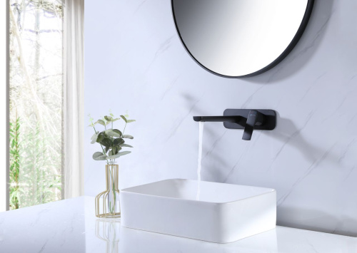 Смеситель LeMark Ursus LM7226BL настенный черный - фото 2