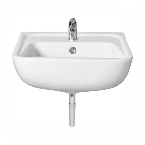 Раковина из сантехнического фарфора Santek Лонги 1WH501753 42х46 подвесная цвет белый 1 отверстие под смеситель - фото 4