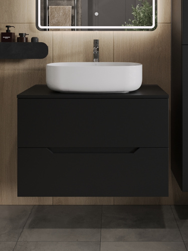 Тумба с раковиной Orange Line Li-80TubMDF+B07-540W 81х46х69 - фото 3