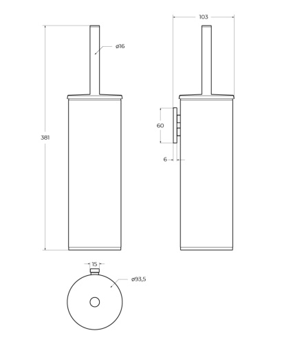 Ершик Cezares RELAX RELAX-TBS-M-NOP - фото 2