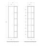 Шкаф-пенал Cezares 53172 50х160 подвесной цвет коричневый