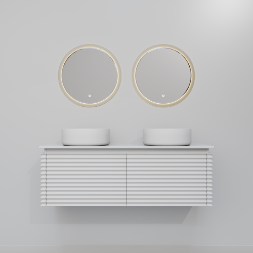 Тумба с раковиной+зеркало Art Decco Jacqueline (Жаклин) AJC12W34D3M0 120x45x40 подвесная цвет белый - фото 3