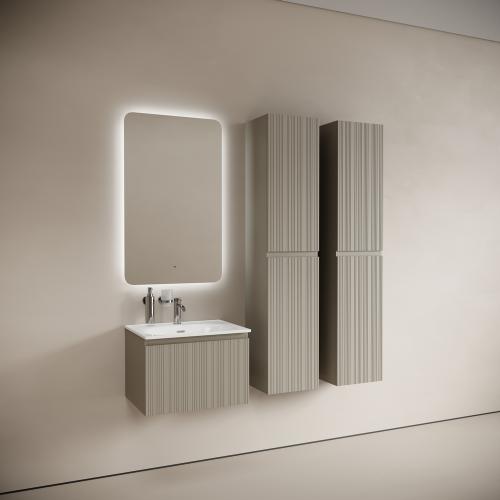 Тумба под раковину Sancos CODE CD60GP 59х45х40 подвесная цвет серый - фото 3