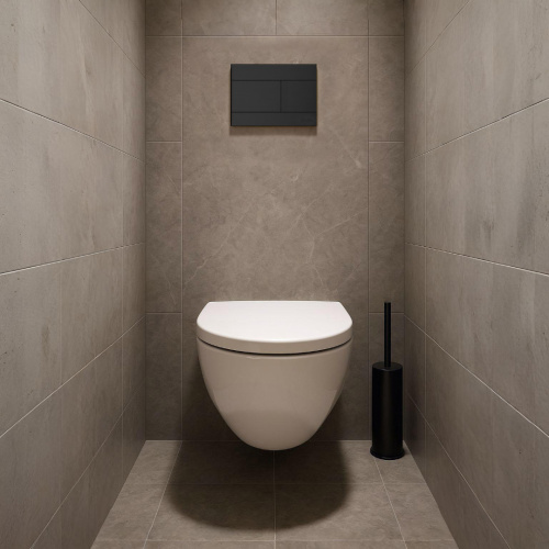 Клавиша смыва механическая Iberica Blanca INOX-R IB.B015.04 цвет черный - фото 2