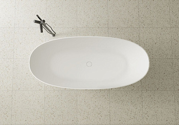 Ванна из искусственного камня Zenon Lago 4000.000.000.000.39670 170х75 отдельностоящая овальная