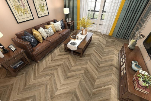 Кварцвиниловая плитка Damy Floor CHEVRON LVT DF06-Ch-LVT Амбуаз толщина 0.25 см 43 класс 600х127 - фото 5