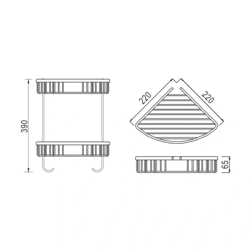 Полка в ванную комнату Rose RW RW12H - фото 3