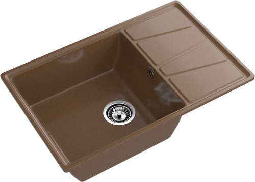 Кухонная мойка Granfest Vertex V-780L терракот 78х50 цвет коричневый поверхность матовая - фото 2