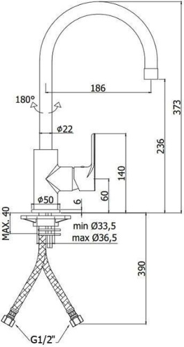 Смеситель для кухни Paffoni Green GR180CR на мойку хром - фото 2