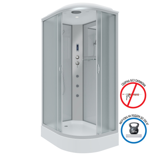 Душевая кабина Niagara Classic 33121423LF 120х80 асимметричная с крышей ориентация левая - фото 2