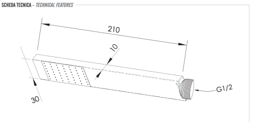 Душевая лейка Remer 317RRX квадратная - фото 2