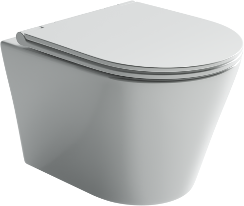 Унитаз подвесной Ceramica Nova FORMA CN3011 белый с сиденьем микролифт безободковый каскадный смыв - фото 2