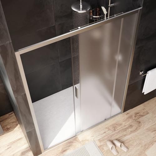 Душевая дверь Am.Pm Gem W90G-140-1-195MM 140х195 стекло прозрачное профиль хром матовый - фото 3