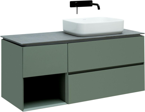 Тумба под раковину Allen Brau Infinity 1.21007.CGM 119х46х51 подвесная цвет зеленый/серый - фото 3