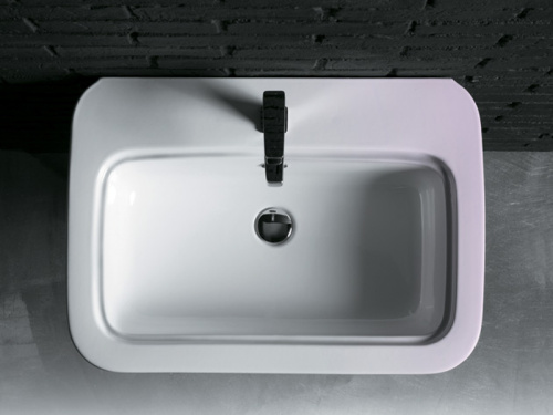 Раковина из санфаянса Simas EVO 11 bia 70х49 подвесная цвет белый - фото 2