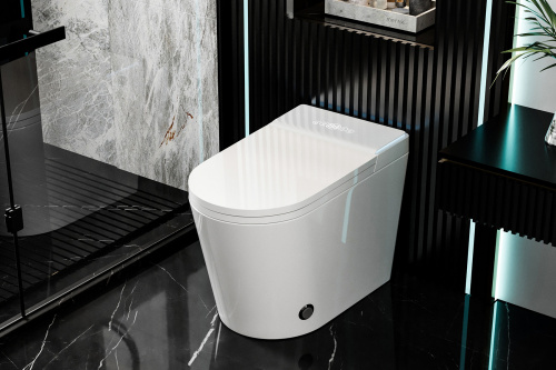 Унитаз приставной Abber Bequem AC1117S белый с сиденьем микролифт импульсный смыв - фото 5