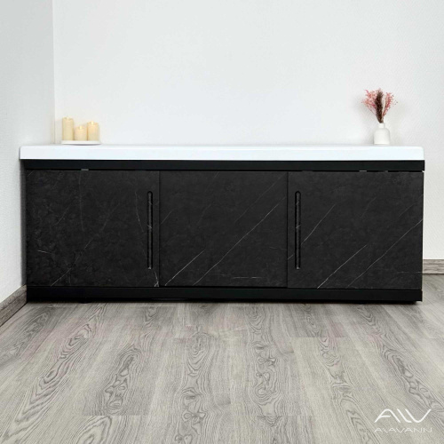 Экран под ванну Alavann Alt 170 см ALV1203004 фронтальный МДФ раздвижной черный - фото 5