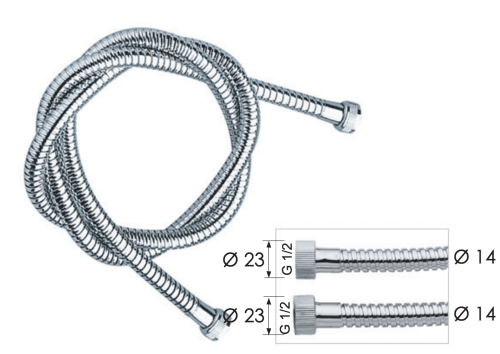 Шланг для душа Remer 333150 хром - фото 2