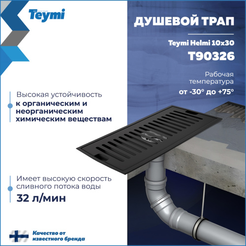 Душевой лоток Teymi Helmi T90326 в пол - фото 3