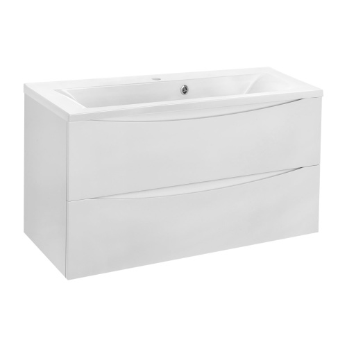 Тумба под раковину Vincea Mia VMC-2MA900GW 89х50х44 подвесная цвет серый - фото 4