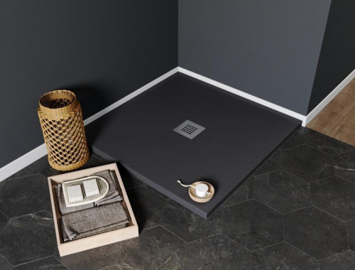 Душевой поддон Aquanet Pleasure 00258889 100х100 искусственный камень черный без каркаса - фото 5