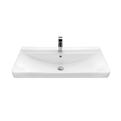 Тумба с раковиной Comforty Ангара 00-00021037CF 91х3х88 подвесная цвет дуб темно-коричневый - фото 3