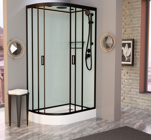Душевая кабина Frank 914814 100х80 с крышей ориентация правая - фото 2