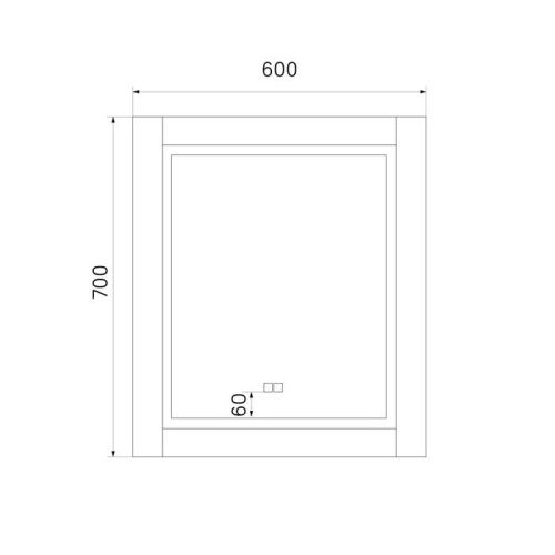 Зеркало с подсветкой IDDIS Oxford ЗЛП111 60х70 цвет белый - фото 4