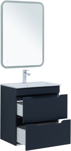 Тумба под раковину Aquanet Практика 00330458 58х39х64 напольная/подвесная цвет синий - фото 5