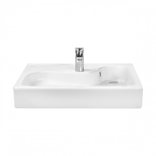 Раковина из сантехнического фарфора Santek Клио 1WH501784 52х60 над стиральной машиной цвет белый - фото 4