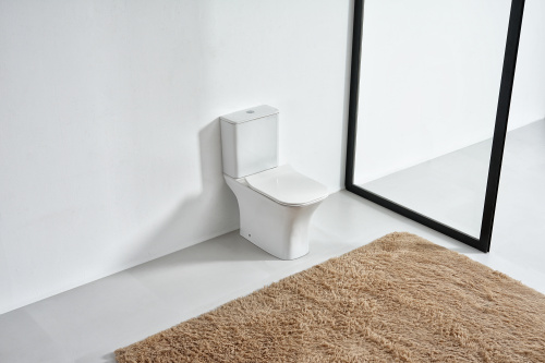 Унитаз напольный с бачком Orange C02-000W белый с сиденьем микролифт душевой смыв - фото 5