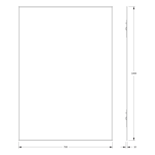 Зеркало в ванную Evoform Standard BY 0233 70х100 цвет хром - фото 2