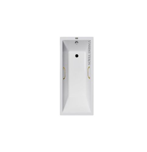 Ванна чугунная Vinsent Veron Square VSQ1707545H/VH0012GD 170х75 пристенная прямоугольная с ножками с ручками