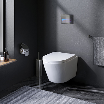 Унитаз подвесной Am.Pm Sense C741701SC белый с сиденьем микролифт безободковый каскадный смыв