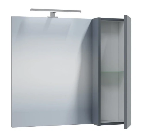 Зеркало-шкаф СанТа Антарес 700522 70х15х65 подвесной цвет графит - фото 3